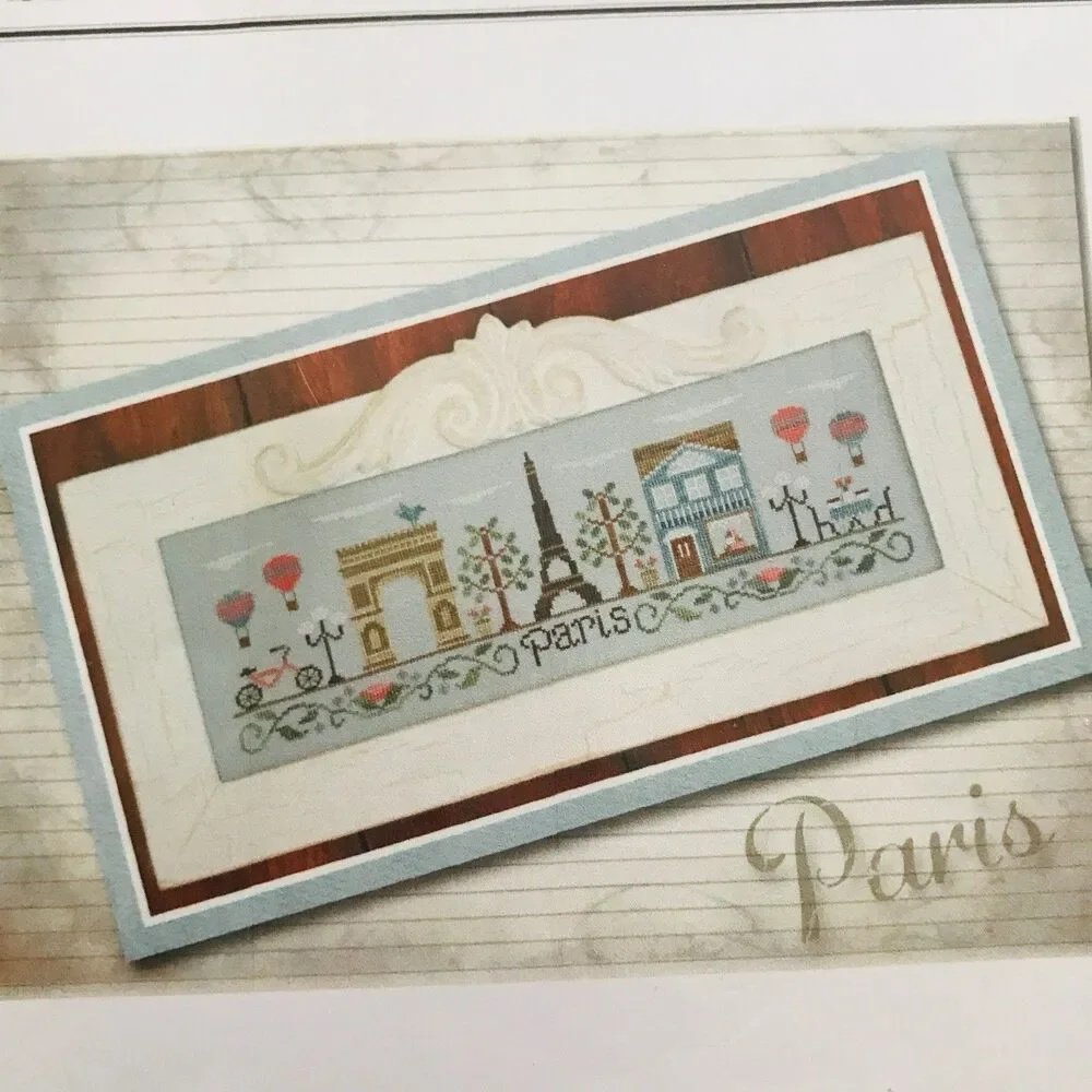 Country Cottage Needlework AFTERNOON IN PARIS Counted Cross Stitch Pattern 2014